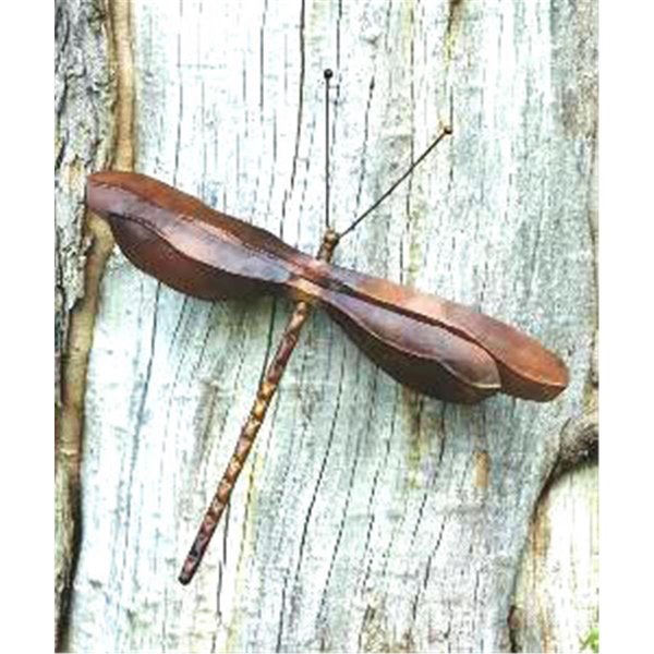 Ancient Graffiti Ancient Graffiti ANCIENTAG1020 Dragonfly - Wall-Mount - Copper Plated Metal ANCIENTAG1020